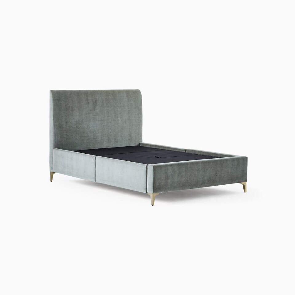 Andes Deco Upholstered Storage Bed West Elm UK